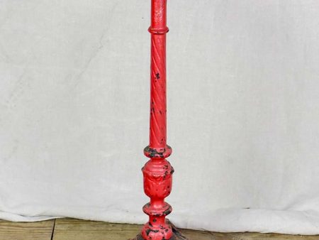 Late nineteenth century French bistro table with red cast iron base Sale