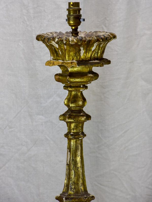 Very large 18th Century church candlestick lamp Fashion