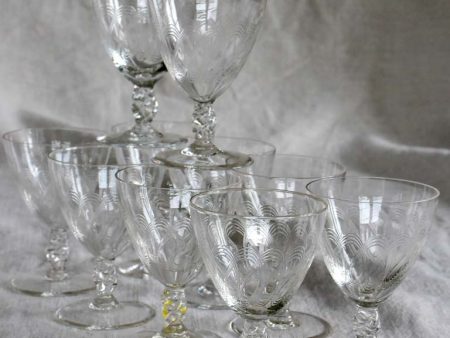 Ten mid-century aperitif glasses Supply