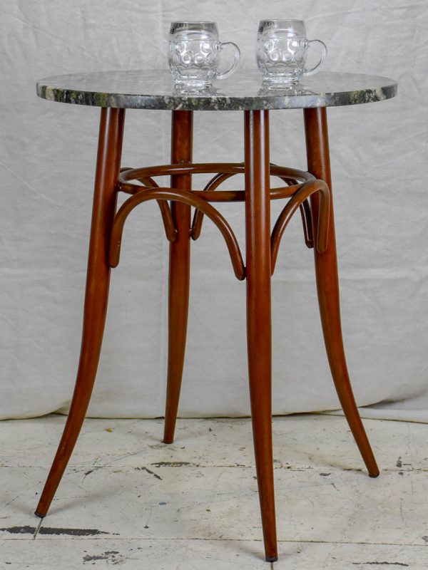 Thonet style bistro table with granite top For Cheap