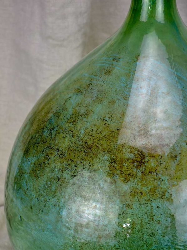 Large 19th Century hand blown glass demijohn For Sale