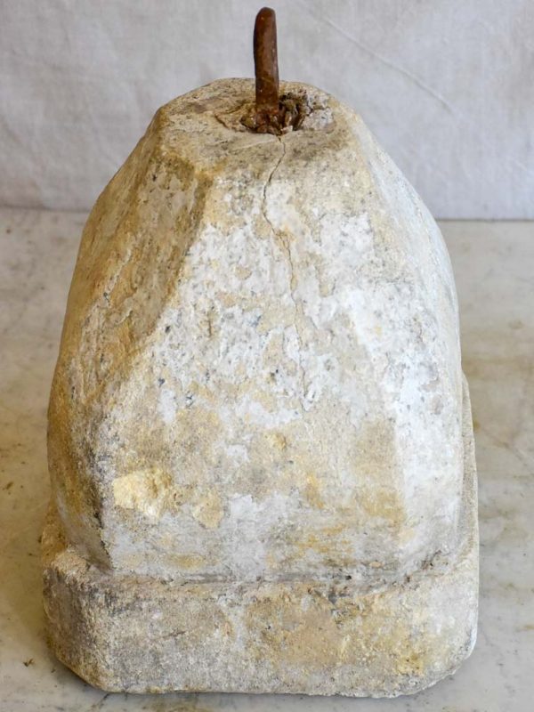 Antique French stone counterweight - square pyramid Hot on Sale