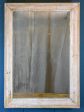 Antique French mirror with wooden frame and white patina - original glass 34¼  x 47¼  Online Sale