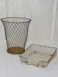 Mid century iron waste paper basket and in-tray Discount