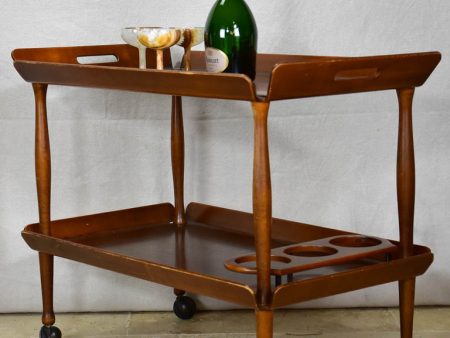 Superb wooden bar cart - 1960 s For Sale