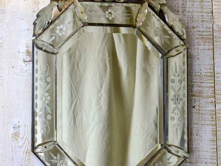 Early 20th Century Venetian mirror with crest 21¼  x 37½  Fashion