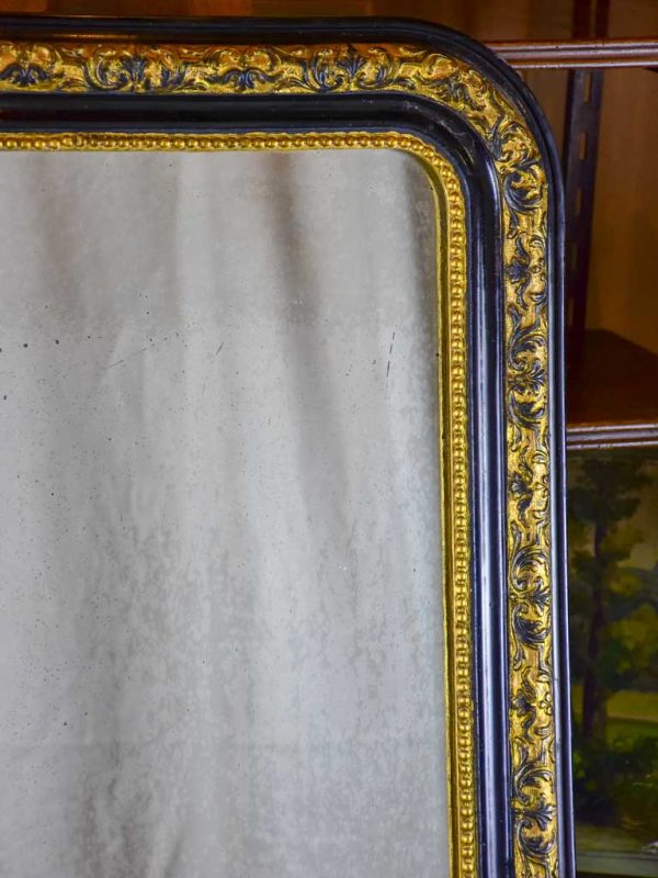 Black and gold antique French mirror - Napoleon III 25 ½  x 35  Hot on Sale