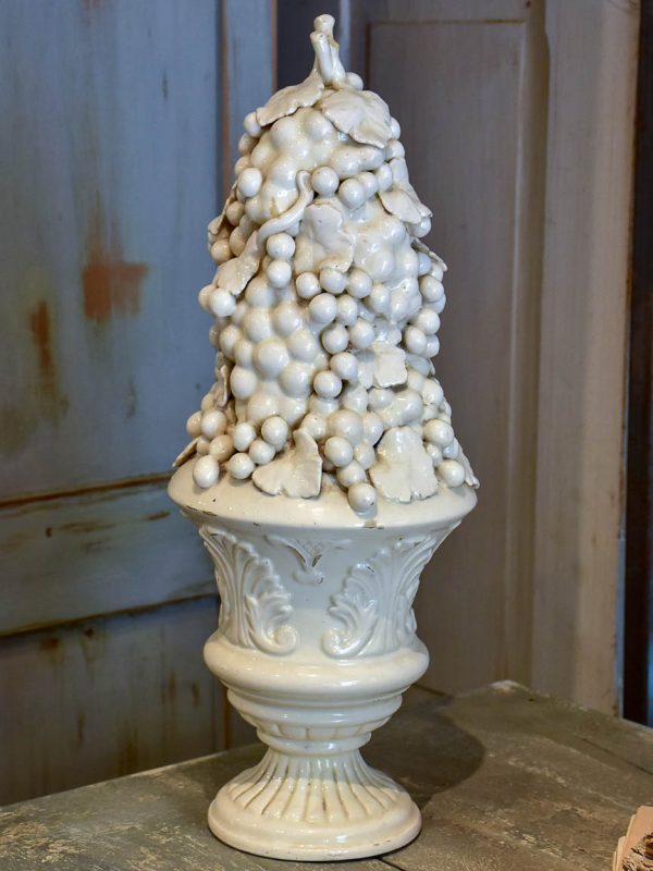 Large antique Italian porcelain grape ornament Online Sale