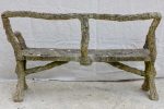 RESERVED PS Faux bois garden bench - early 20th Century Online now