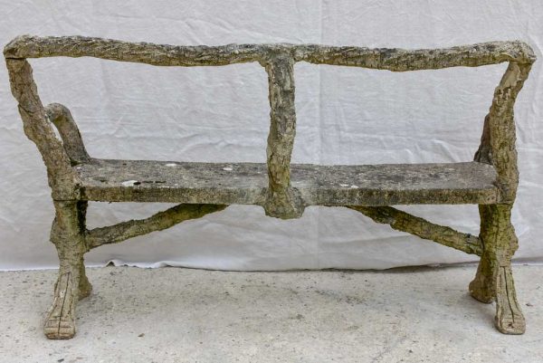 RESERVED PS Faux bois garden bench - early 20th Century Online now