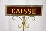 Antique French Caisse boutique sign - dark red Online Sale