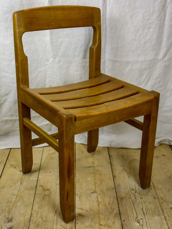 Four 1960 s French oak dining chairs - Guillerme & Chambron on Sale