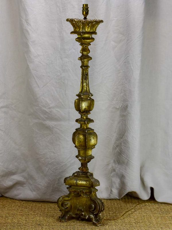 Very large 18th Century church candlestick lamp Fashion