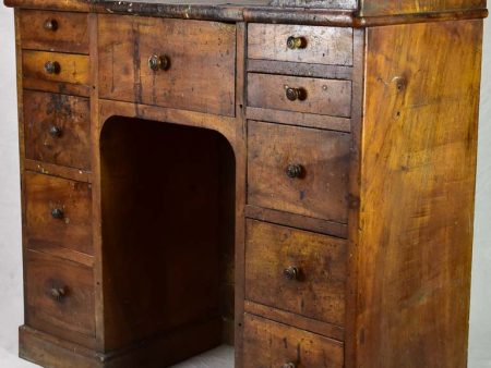 19th century French horologist s work table and drawers - solid walnut 11 drawers Online now