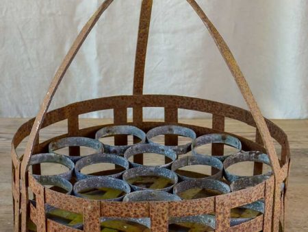 Large antique French bottle holder for a well Online Hot Sale