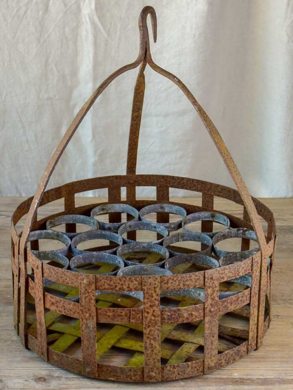 Large antique French bottle holder for a well Online Hot Sale