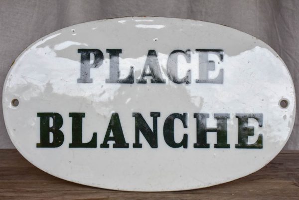 19th Century Parisian sign - Place Blanche For Sale