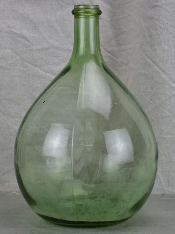 Small antique French demijohn bottle - green Fashion