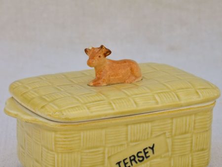 Mid century French butter dish with jersey cow Hot on Sale