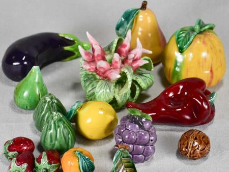 Collection of mid-century porcelain fruit and vegetables Online Hot Sale