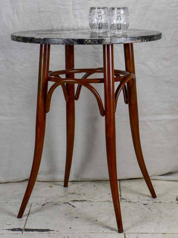 Thonet style bistro table with granite top For Cheap