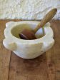 Antique French marble mortar and pestle 9¾” Hot on Sale