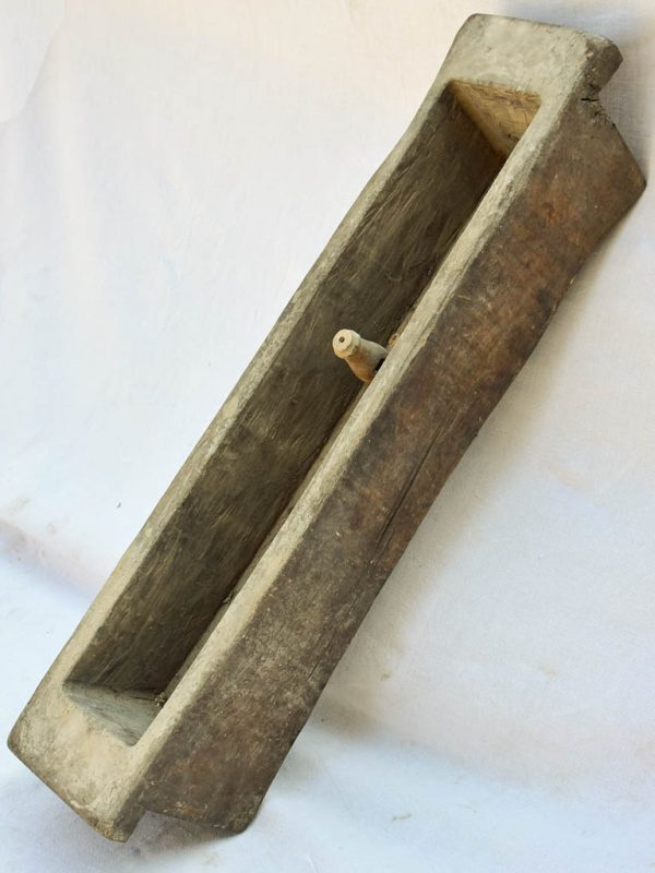 Rare French oak wine-making rectangular basin 45¾  Online Sale