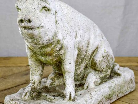 Vintage French sculpture of a pig on Sale