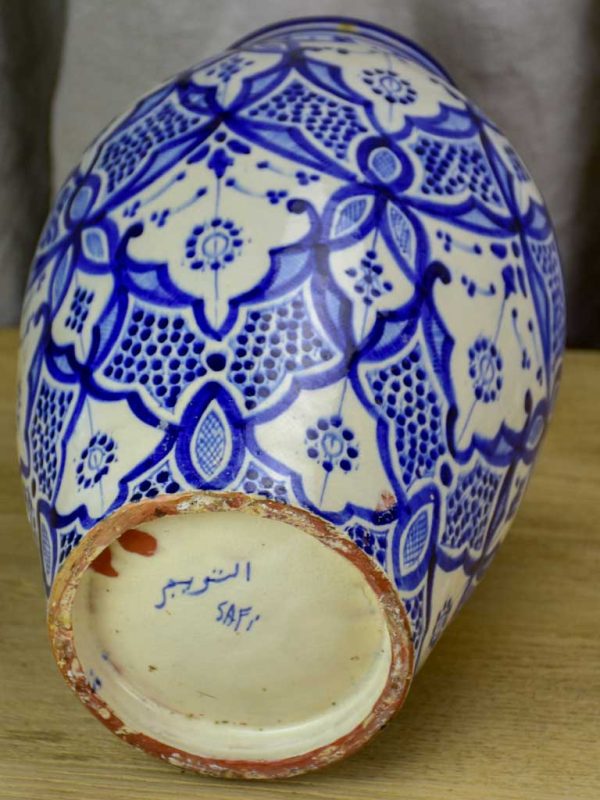 Blue and white jar   vase SAFI 14¼  on Sale