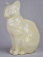 Early 20th Century ornament of a white cat - Sarreguemines faience 9½  Hot on Sale