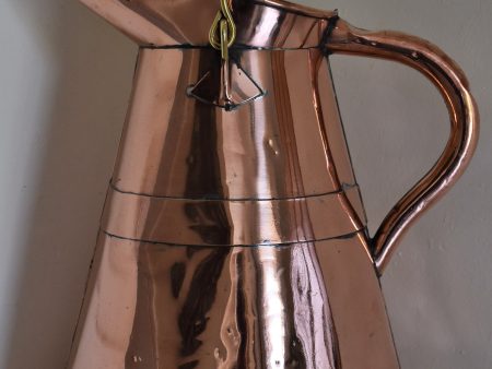 Antique French copper wine maker s pitcher Online now