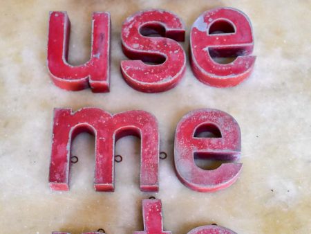 Antique French sign - zinc letters  amusements  For Sale