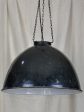 Pair of mid-century industrial suspension lights - enamel For Sale