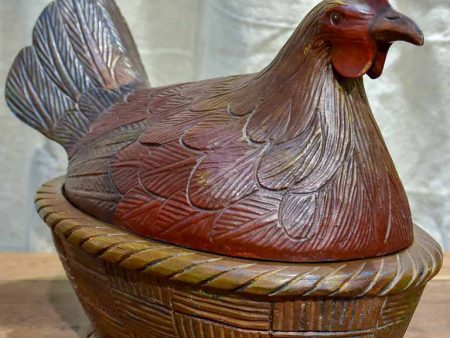 French folk art - wooden sculpture of a chicken Cheap