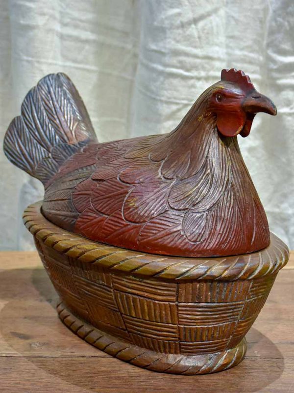 French folk art - wooden sculpture of a chicken Cheap