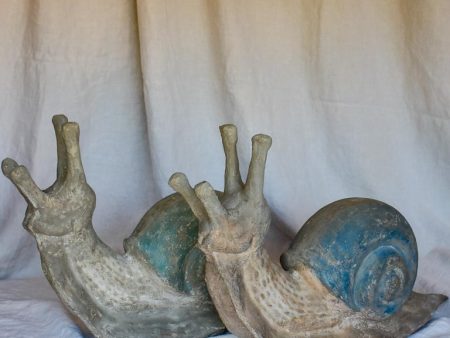 Pair of large French garden snails - 1950 s Online