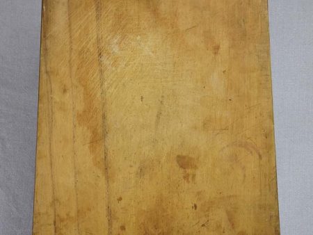 Very large antique French cutting board with round shoulders and handle 25¼  x 16½  Online now