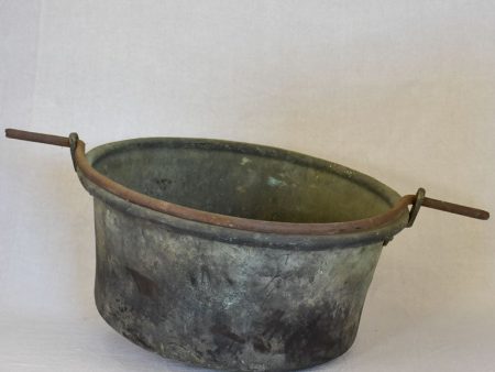 19th Century French copper cauldron from a winery in Burgundy 21¾  on Sale