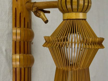 Mid century wall sconce made from fine bamboo Online