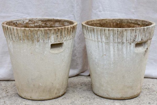 Pair of mid-century tapered Willy Guhl garden planters 18  Supply