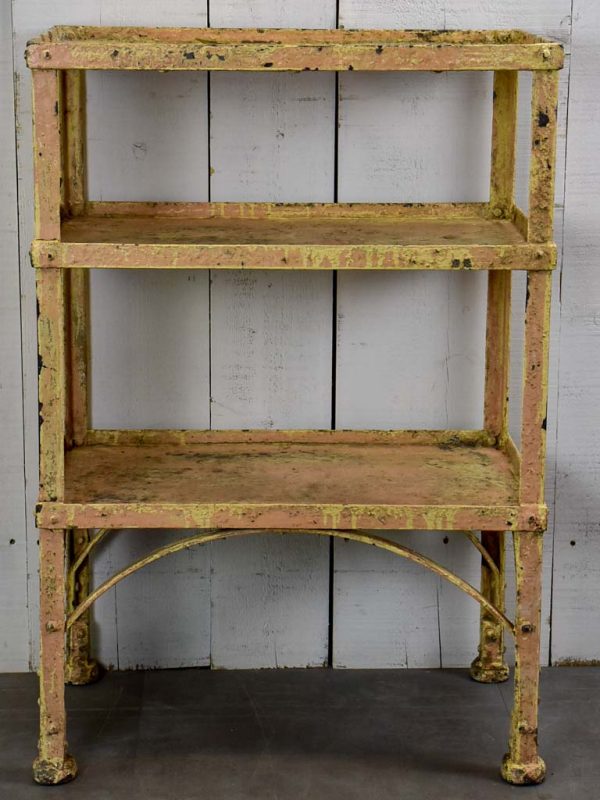 Antique French industrial shelving unit Online