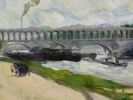 Le viaduc d Auteuil Paris - Etienne De Lierres 15¼  x 18½  Online Sale