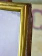 Antique French bistro mirror with brass frame and original glass 30  x 17  Online now