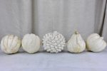 Collection of five vintage pumpkin plaster sculptures Online Sale