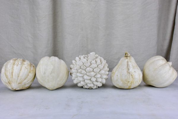 Collection of five vintage pumpkin plaster sculptures Online Sale