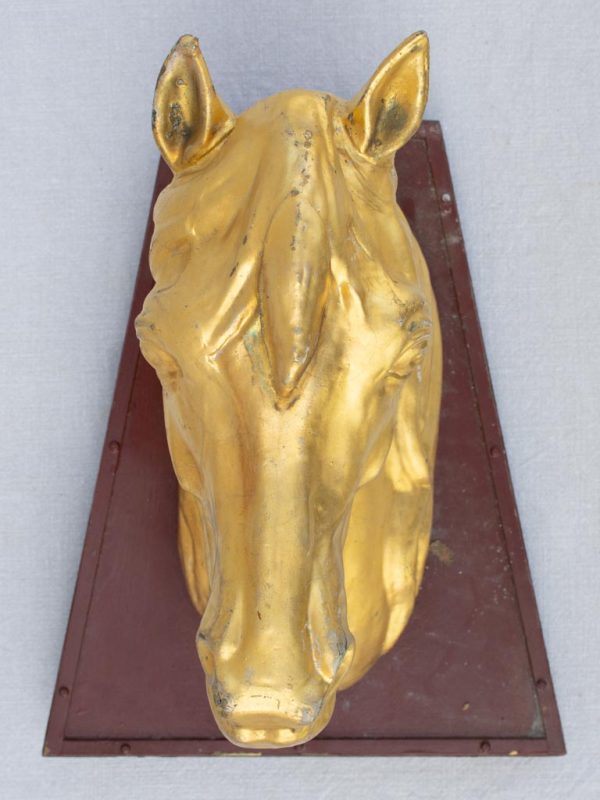 Gilded zinc horse head from stables - 19th century For Cheap