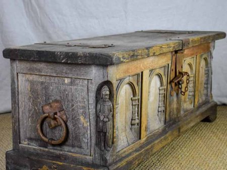 Antique carved trunk 57  x 17¼  Cheap