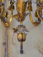 Mid-century Spanish chandelier - gold tole Sale