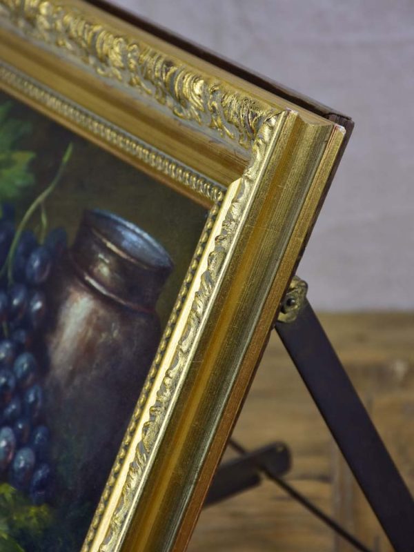 Antique French still life painting - table grapes 16 ¼  x 11 ¾  Supply