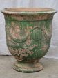 Very large vintage Anduze urn with weathered green glaze 31½  Hot on Sale